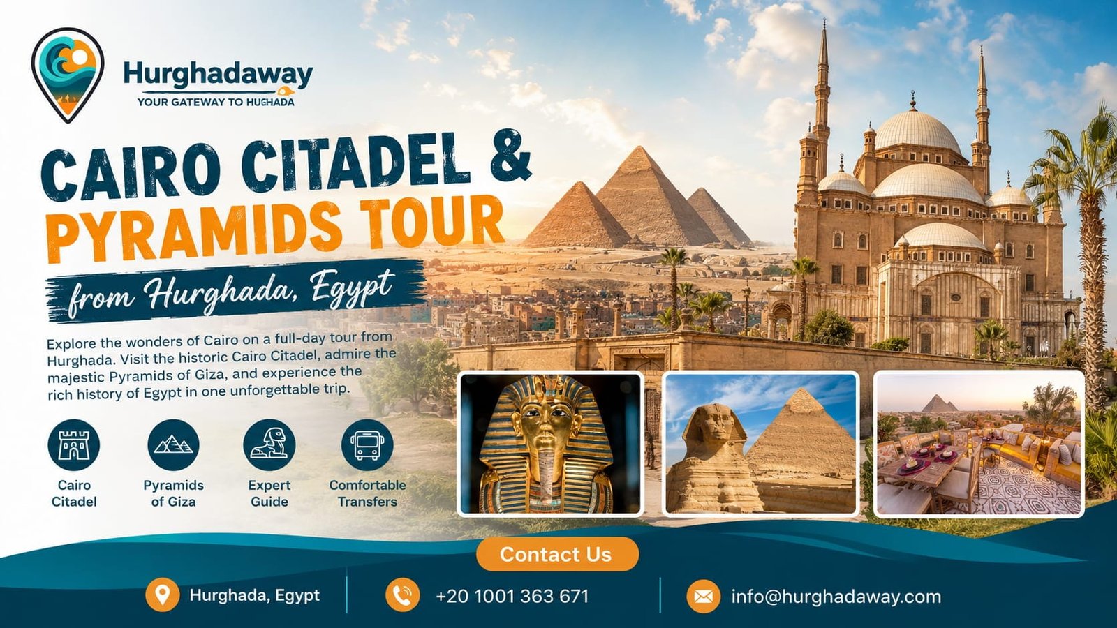 Cairo Citadel & Pyramids Tour from Hurghada Egypt