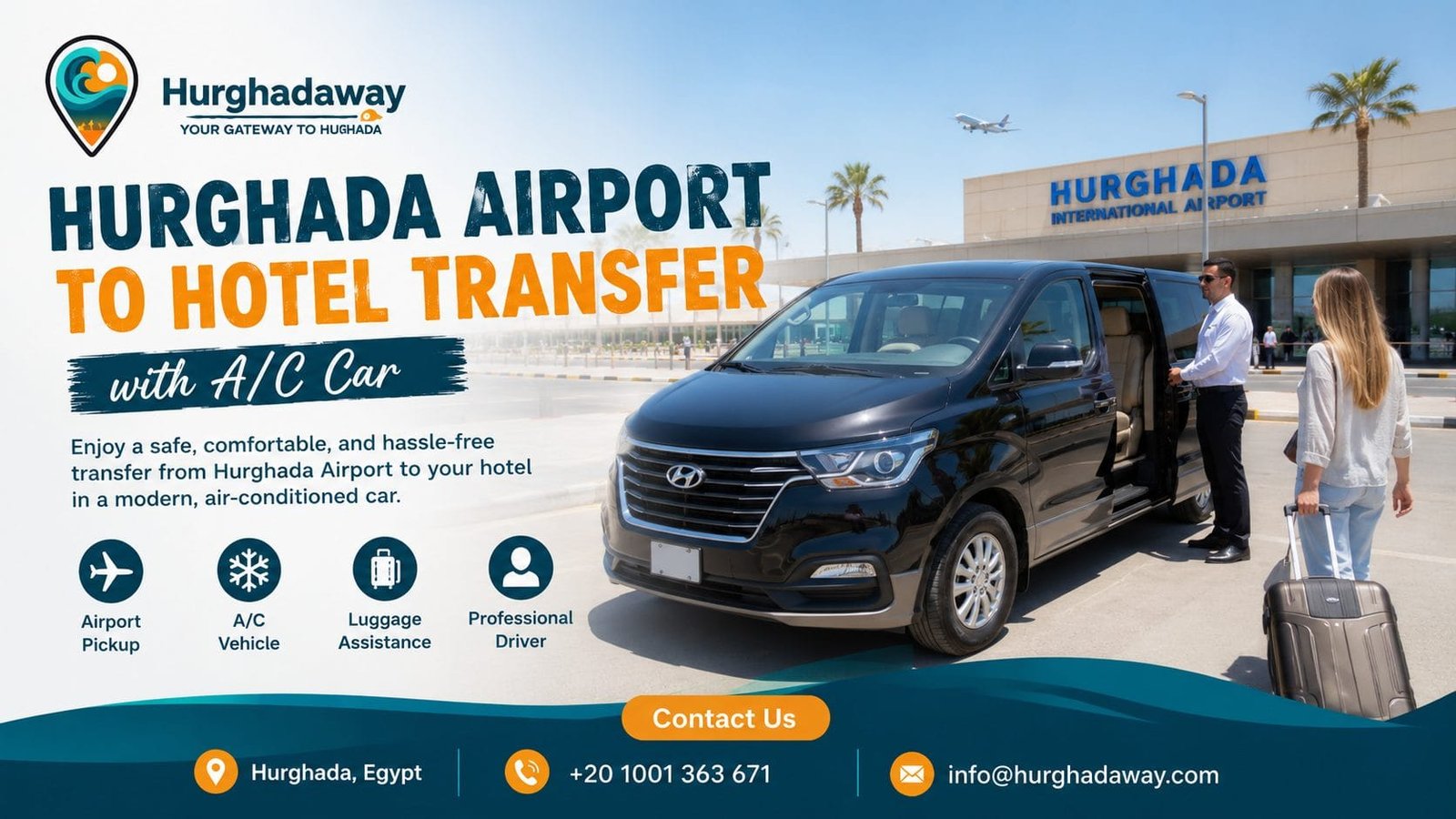 Hurghada Airport to Hotel Transfer with A/C Car